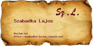 Szabadka Lajos névjegykártya