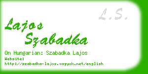 lajos szabadka business card